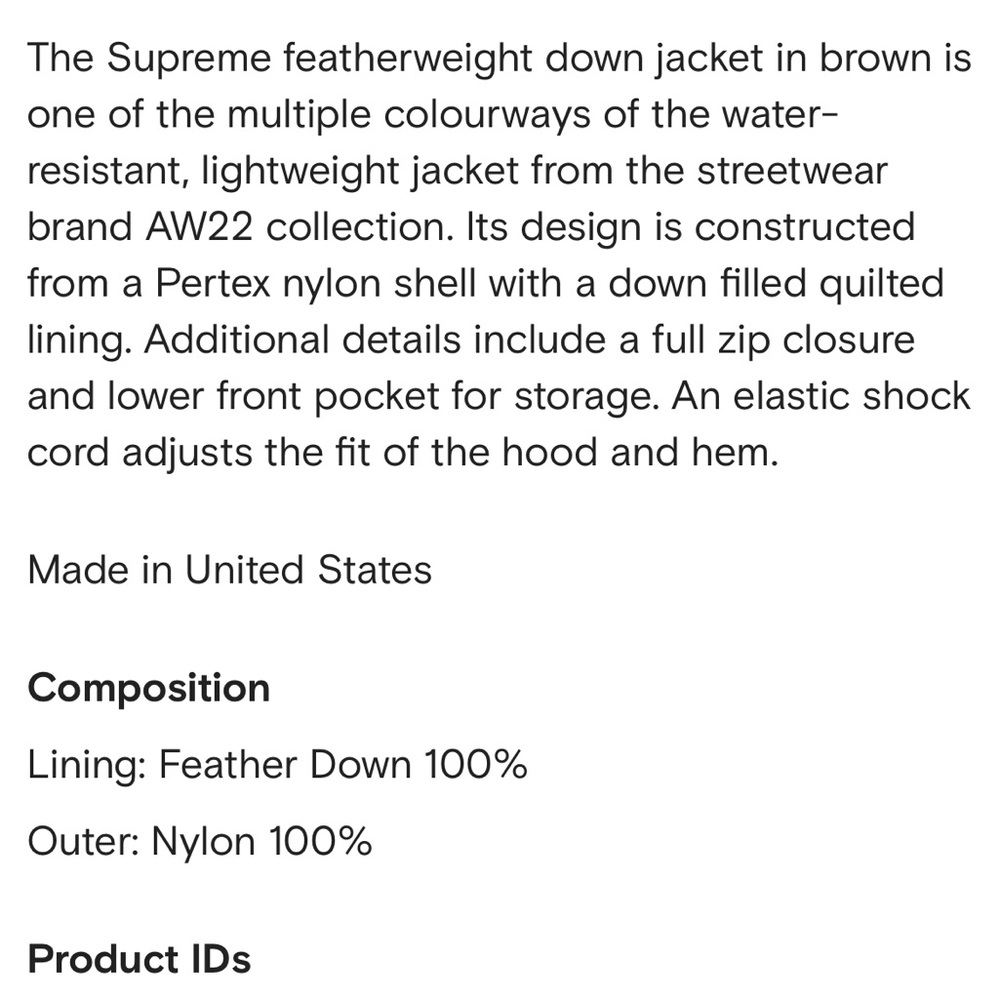 Supreme Feather Weight Down Jacket - image 3